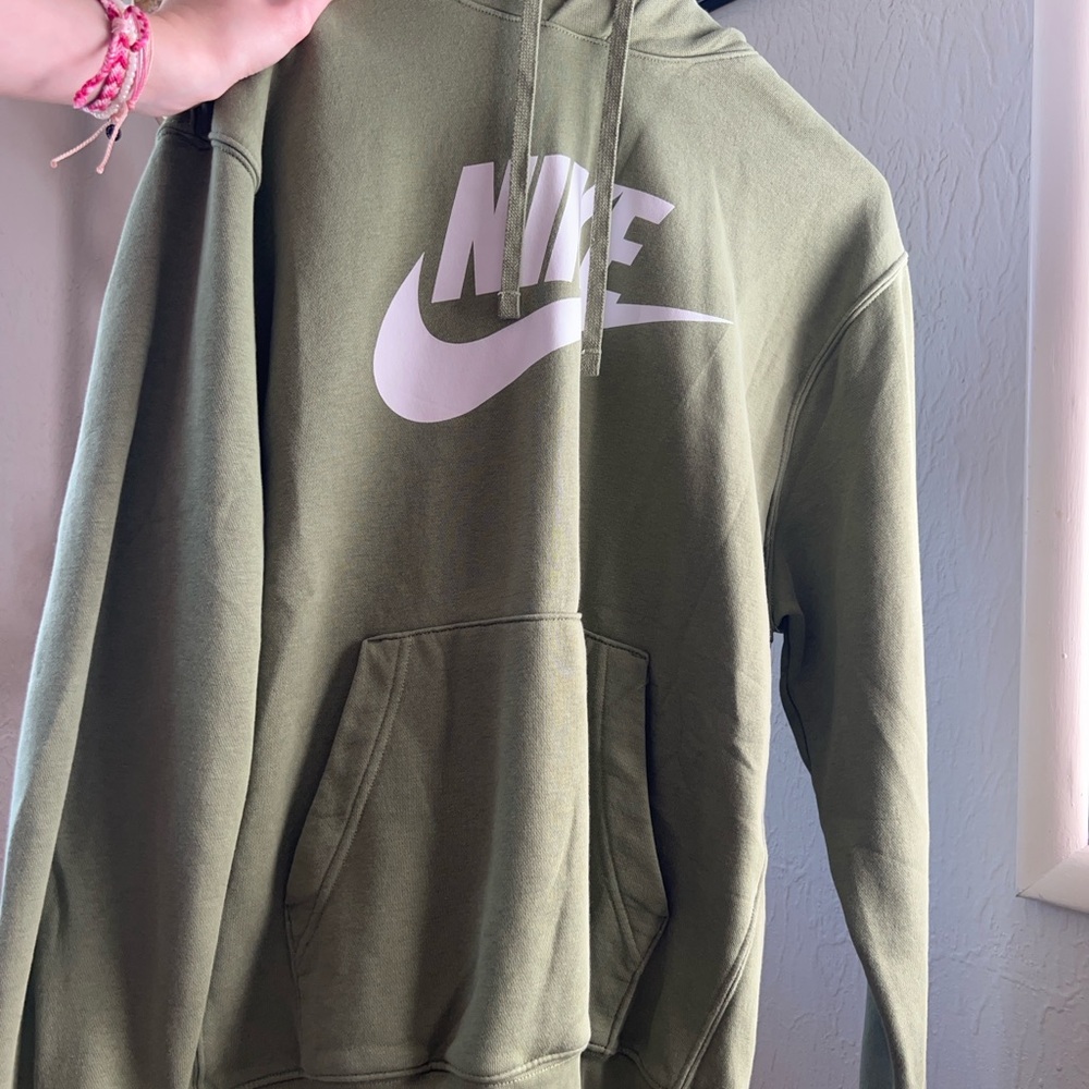 Nike logo green hoodie